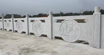 赤峰芝麻白河道栏杆 石材栏杆