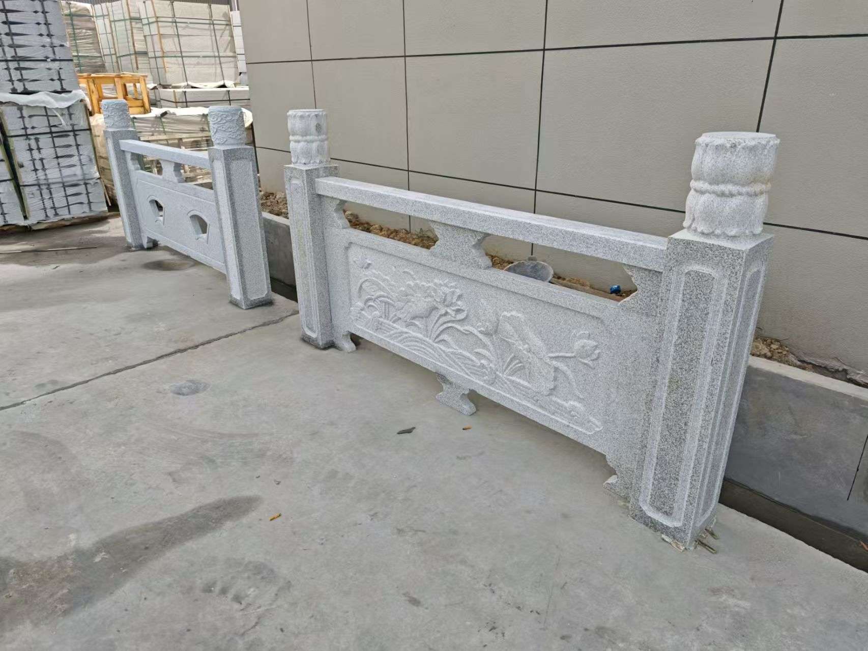 赤峰芝麻白河道栏杆 石材栏杆